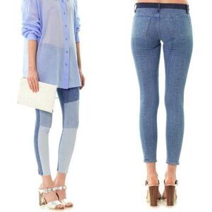 Frame Denim | Le Skinny Colorblock Denim Jeans in Hayden